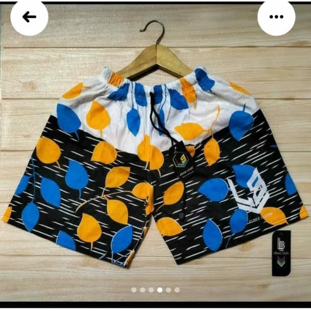 BEST SELLER 1 - BOXER PRIA WANITA| CELANA DALAM PENDEK KOLOR BOXSER PANTAI BAHAN KATUN BOKSER DISTRO SURFING PREMIUM PANTAI SANTAI RENANG COWOK PRIA WANITA CEWEK LAKI LAKI COWO PEREMPUAN REMAJA DEWASA-Daun Colorful