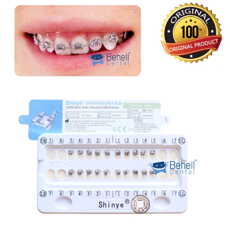 ORIGINAL BRACKET BEHEL SINYE S-ORTHO Mim Mini Roth With Hook // Bracket Kawat Gigi Ortho Untuk Perawatan / Perbaikan / Metal Metalic Metalik Braces Orthodontic / Behelldental S Ortho