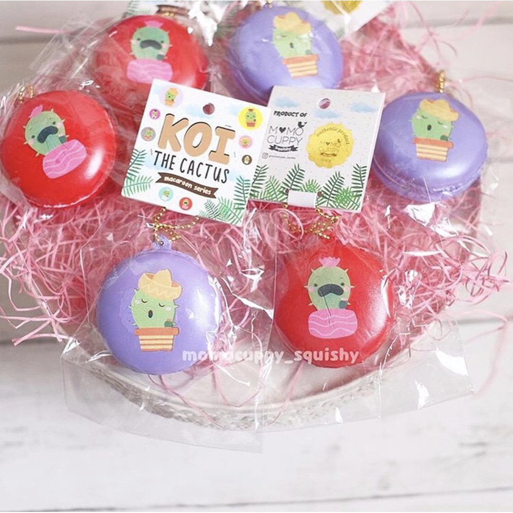 Squishy licensed koi the cactus macaroon series by momocuppy squishy Diskon