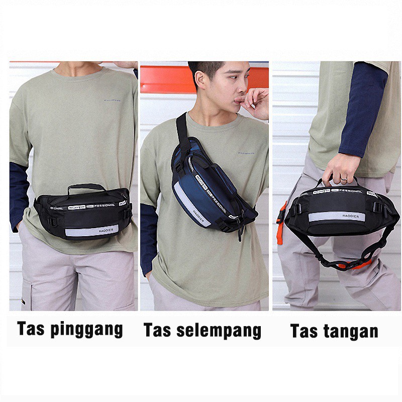 [COD] BopaiTas Pinggang Pria Tas Selempang Pria Casual Anti Air Tas Slempang Murah t TS703