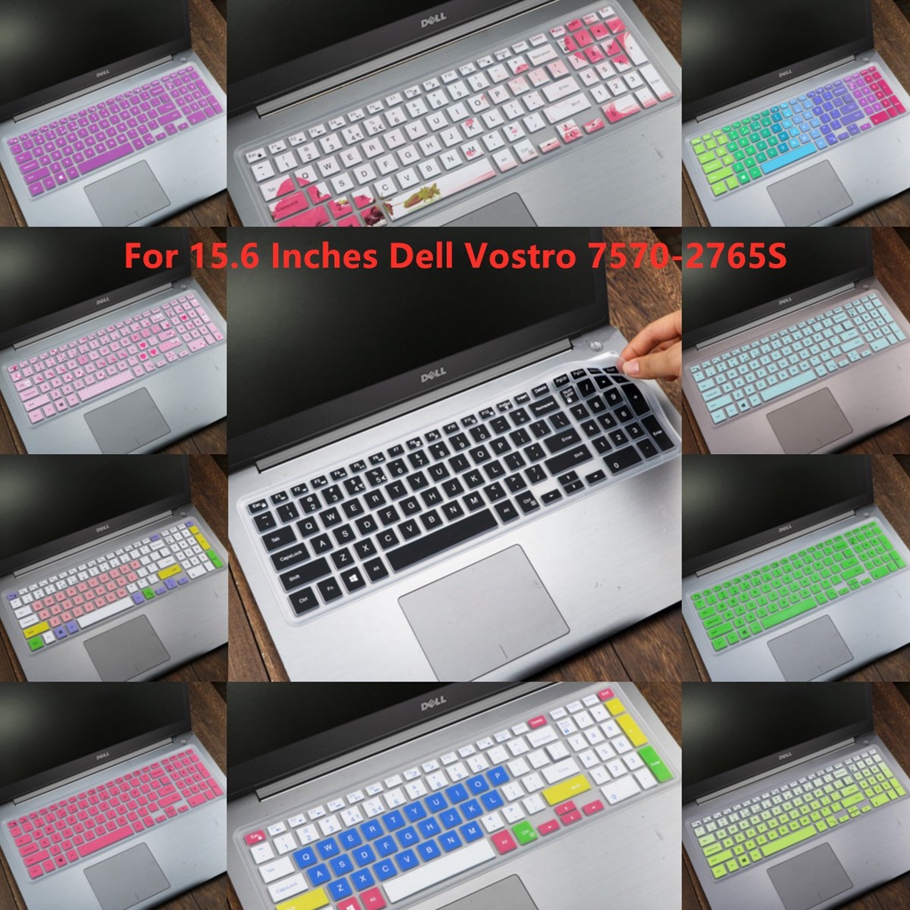 For 15.6 Inches Dell Vostro 7570-2765S Soft Ultra-thin Silicone Laptop Keyboard Cover Protector