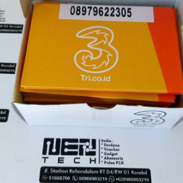 6gb reguler perdana tri/3/three masa aktif 1 tahun