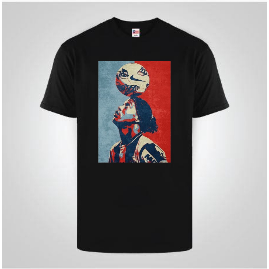 KAOS BAJU T-SHIRT RONALDINHO BARCELONA AC MILAN