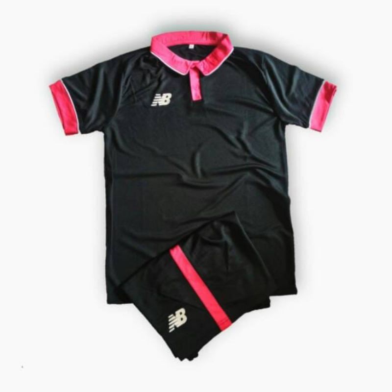 STELAN JERSEY BOLA FUTSAL NB HITAM PINK