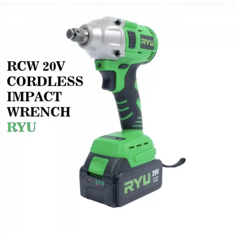 RYU RCW20V Cordless Impact Wrench Mesin Impact Baterai Mesin Bor Impact Cordless RYU 20V