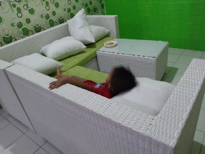 Set Sofa L Full Storage 250x180  Rotan Sintetis