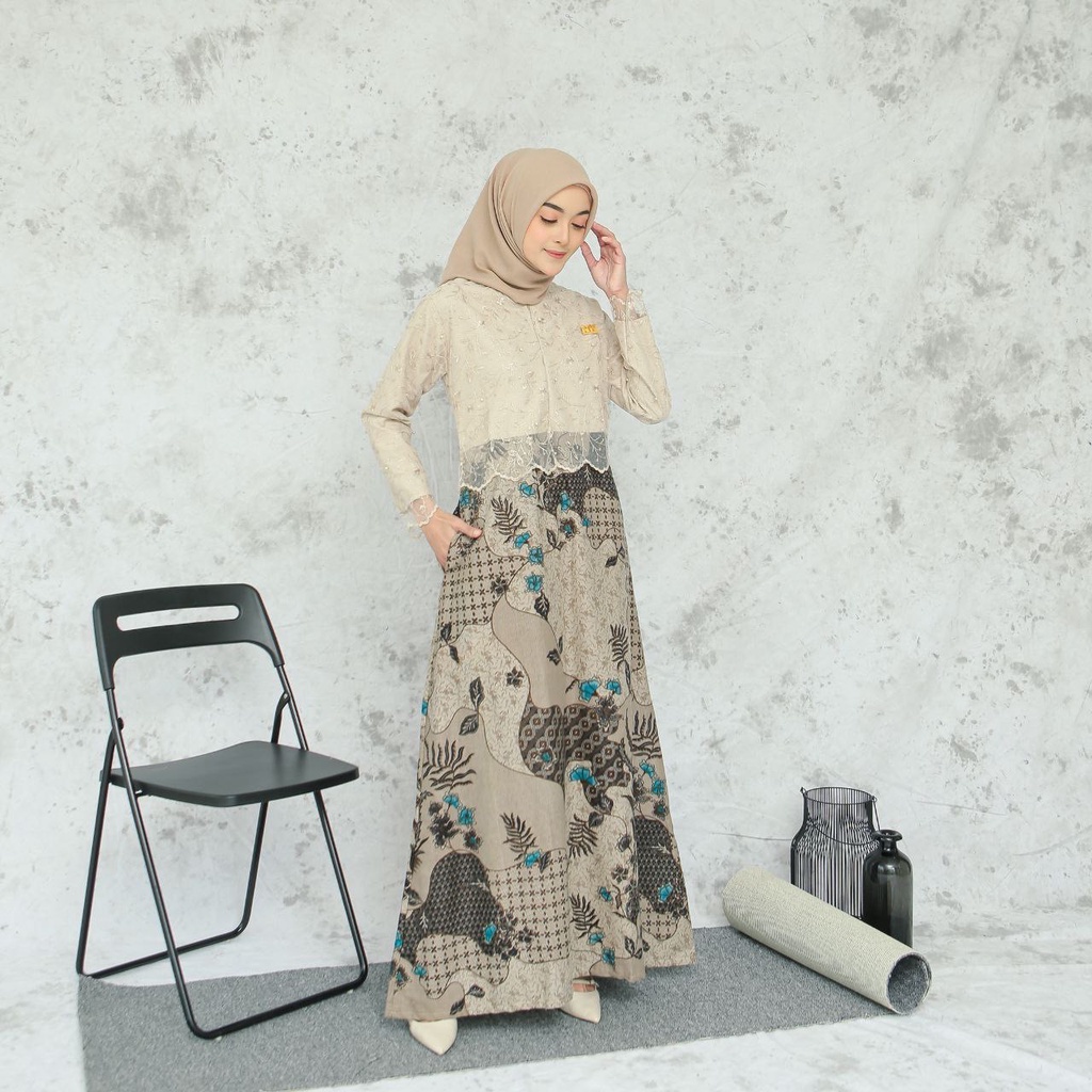 NK BATIK Gamis Wanita Syari Lany Dress Custom Jumbo