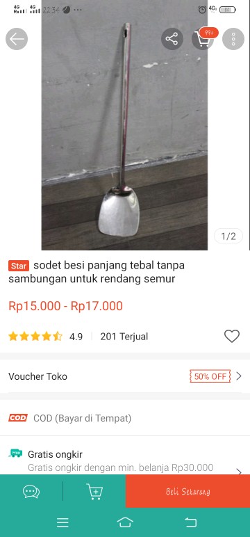 Capitan Capit Penjepit Makanan Stainless Steel Besi Ukuran Sedang