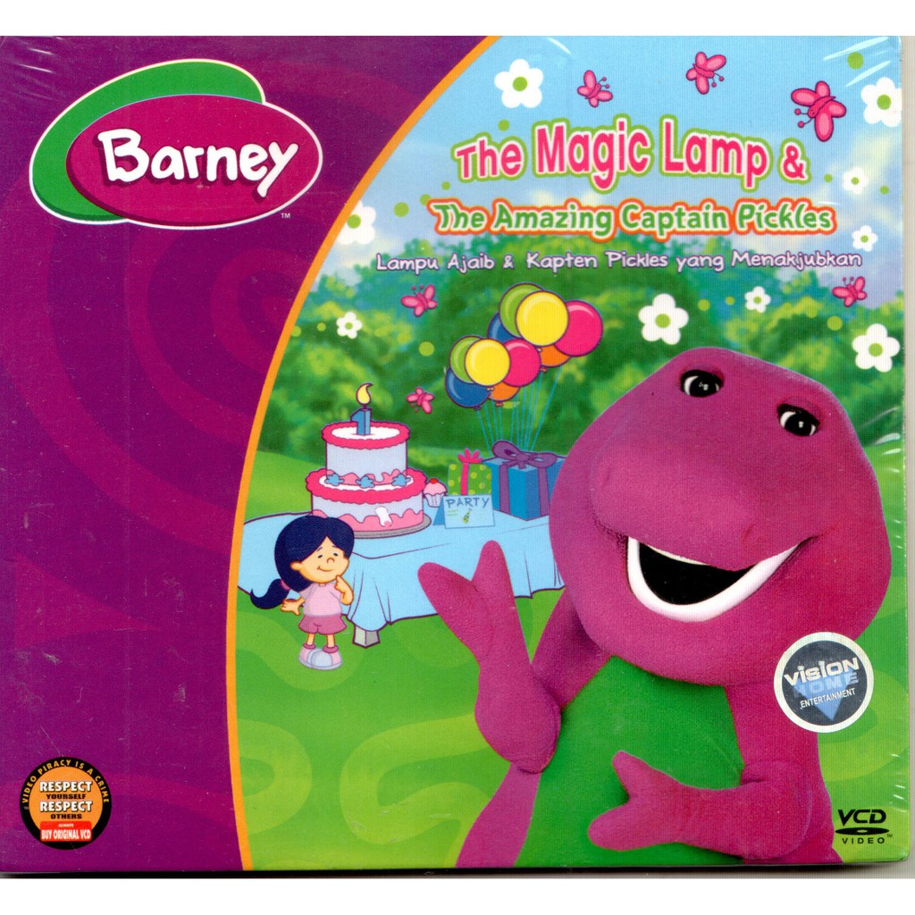 VCD ORIGINAL BARNEY THE MAGIC LAMP & THE AMAZING CAPTAIN PICKLES