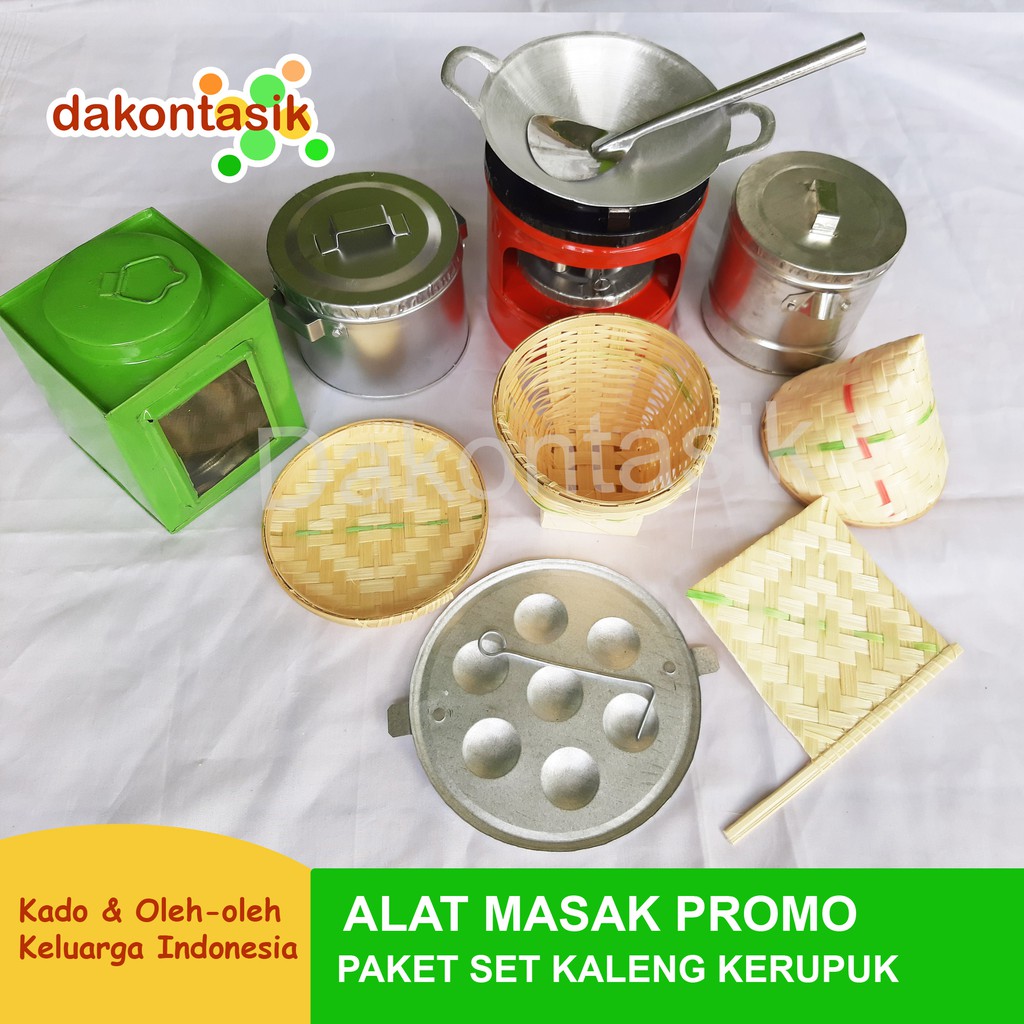 [PROMO] Paket Murah Kompor Mainan Mini Jadul Dari Logam Kaleng Set Memasak Masak Masakan Tradisional