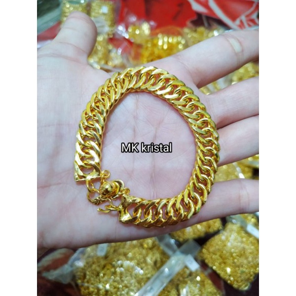 Gelang Lipan emas Kristal