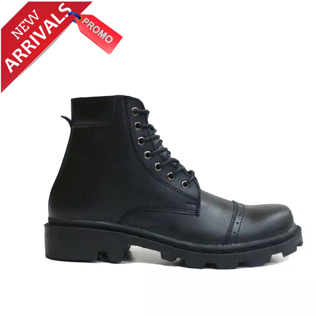 Sepatu Boots Pria Safety Kulit Asli Tm02 Series