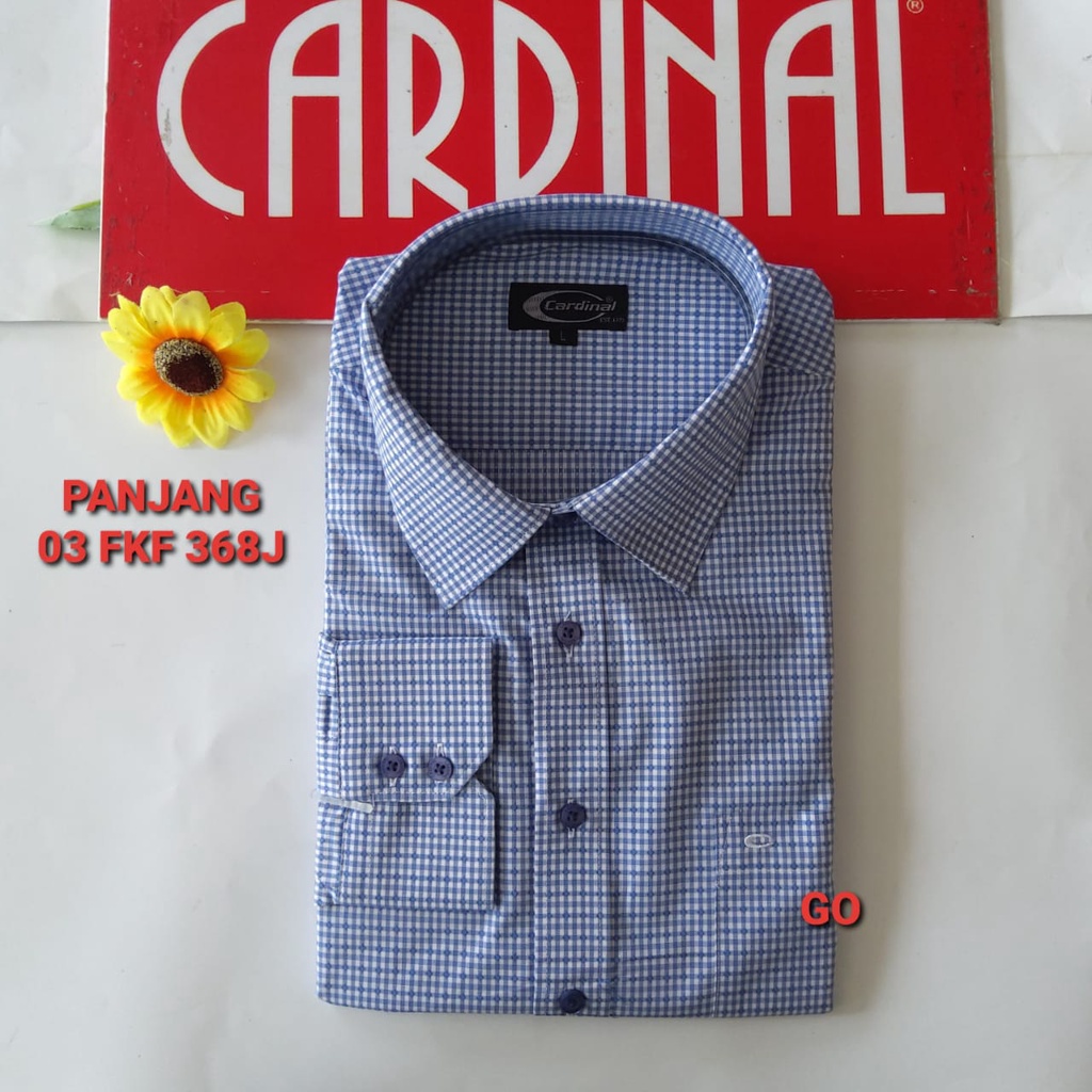 gof XL-3XL F CARDINAL KEMEJA FORMAL PANJANG RegularFit Batik &amp; Garis  Pakaian Kemeja Kerja Pria Kantor Acara Resmi Pakaian Wisud Original B7