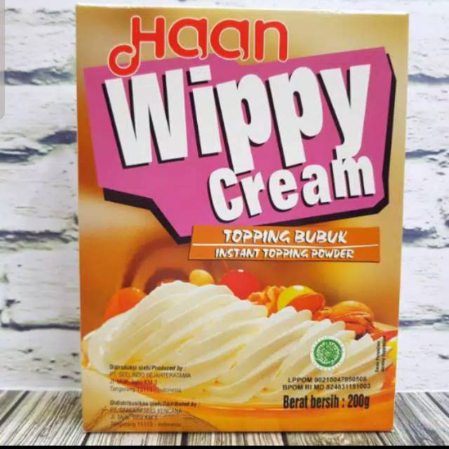

haan whippycream - bubuk whippycream - whipcream instan