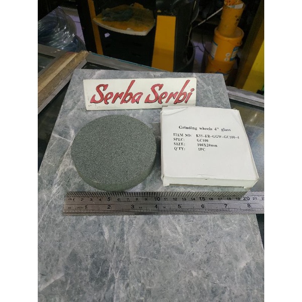 (BATU ASAH BULAT) Batu asah gosok kaca bulat grinding wheels glass 4"