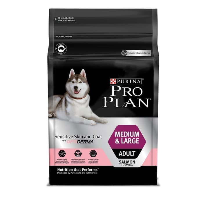 PROPLAN PRO PLAN MEDIUM AND LARGE SENSITIVE SKIN AND COAT FOR DOG 12KG LINK NON GOJEK