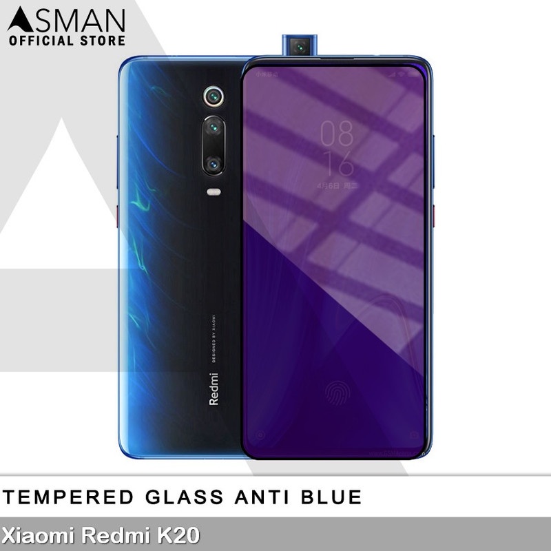 Tempered Glass Blue Light Full Lem Xiaomi Redmi K20 Anti Radiasi Screen Protector