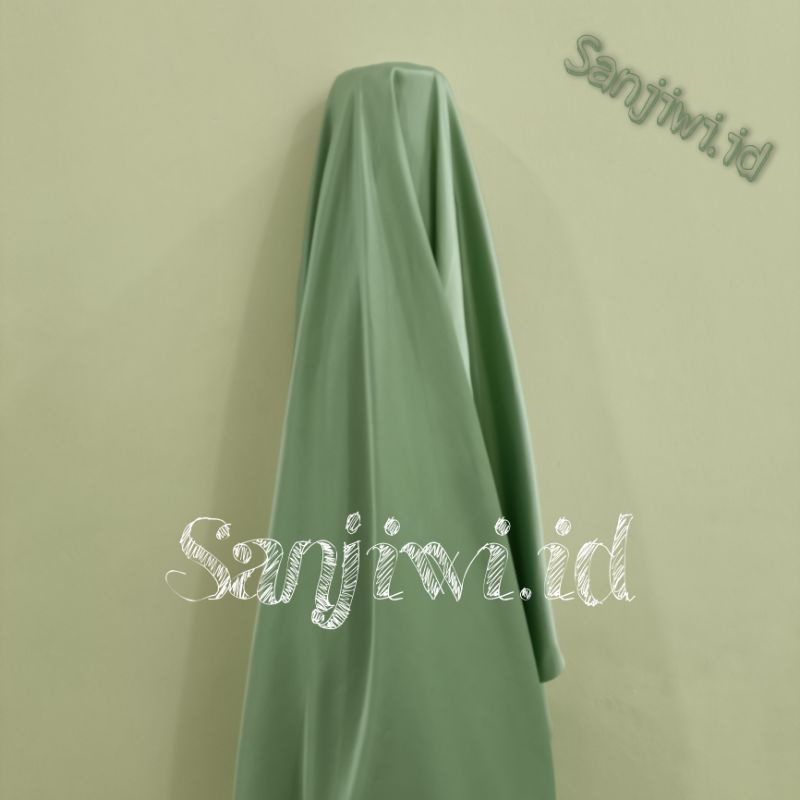 Kain SATIN VELVET PREMIUM / Kain Satin Bridesmaid High Quality-Soft green