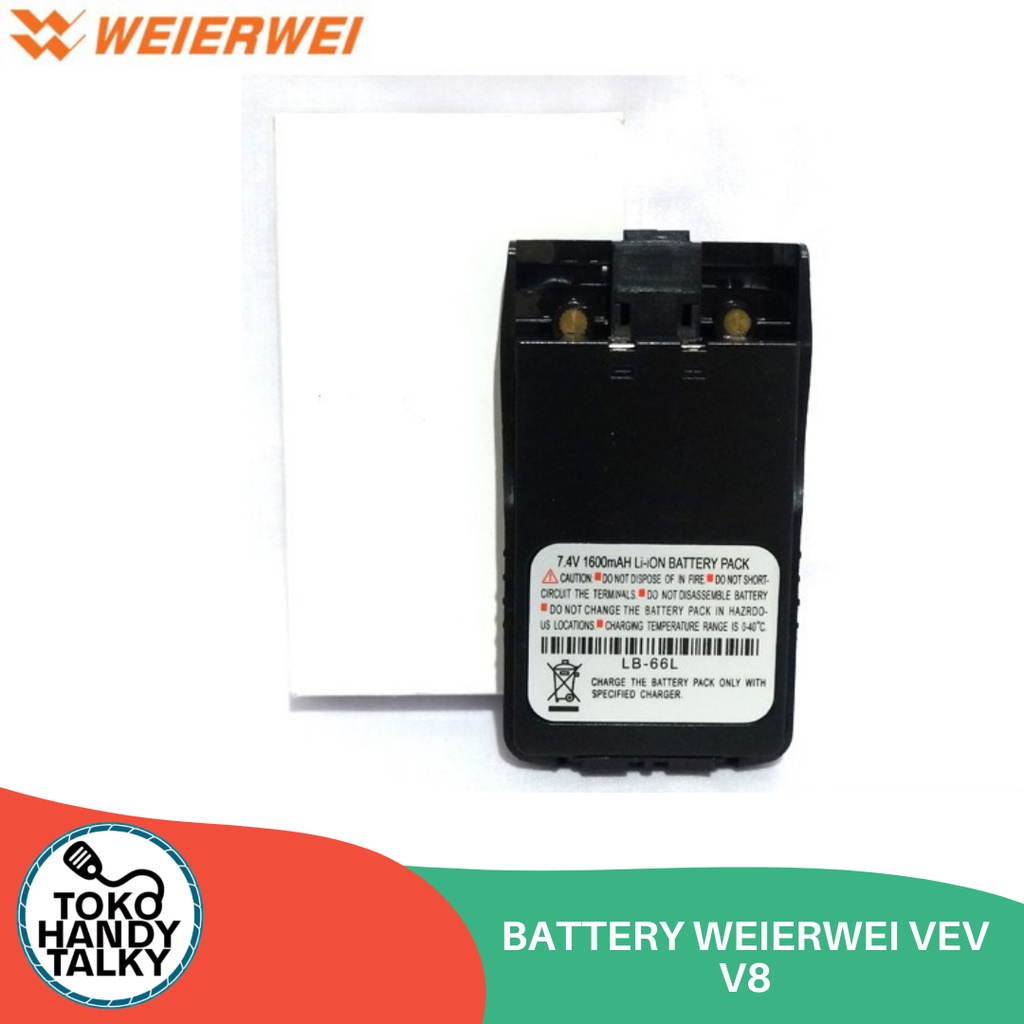 BATTERY HANDY TALKY WEIERWEI VEV V8 V-8 BATERAI 1600MAH NEW