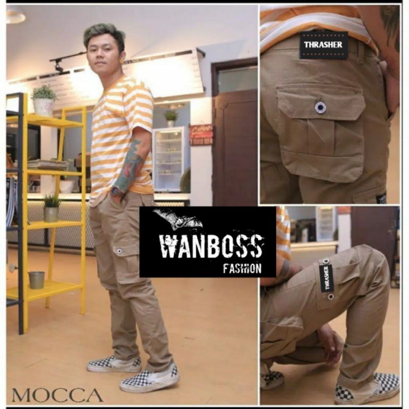 [TERLARIS] CELANA CARGO PANJANG PRIA UKURAN 27-38 PREMIUM QUALITY SLIMFIT COWO SKINNY POLOS COWOK