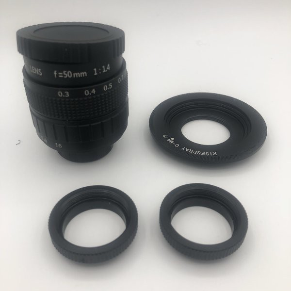 Paling Murah   Lensa Fujian Lens 50mm f1.4 CCTV - adapter - 2X Ring