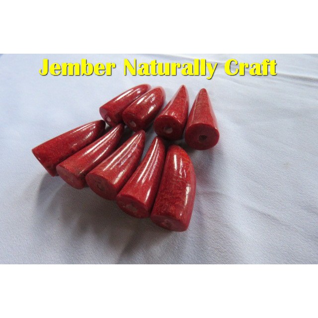 Pipa Rokok RED CORAL Batu Marjan Paket 9 NATURALLY CRAFT JEMBER