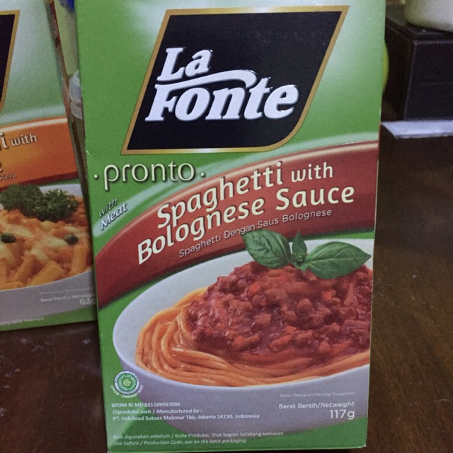 

Spaghetti Bolognese Sauce La Fonte 117gr