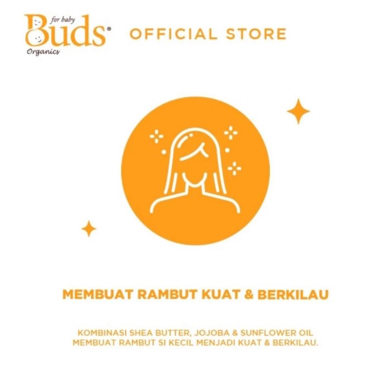 Buds Organics Conditioner For Kids 100 ml - Kondisioner Rambut Organik  Untuk Anak