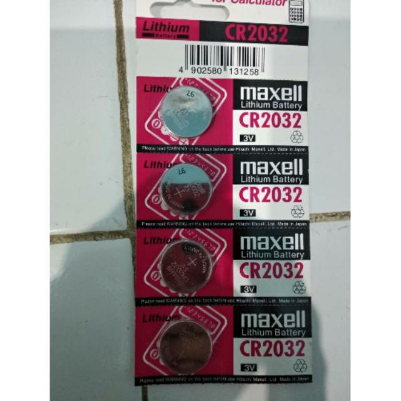 Baterai jam, remote, kalkulator original japan maxell CR2032  CR 2016.