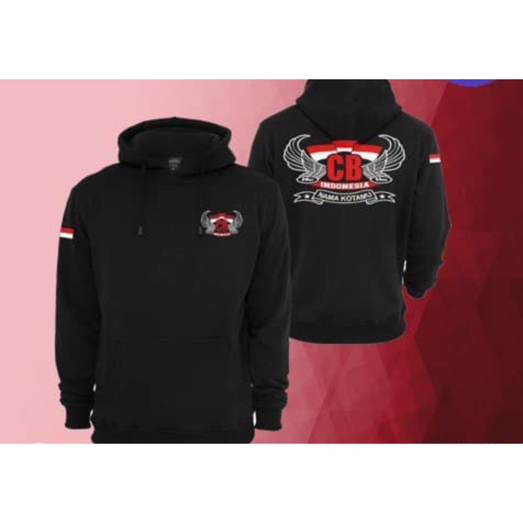 Jaket Hoodie CB Indonesia Custom Nama Big Size Jumbo