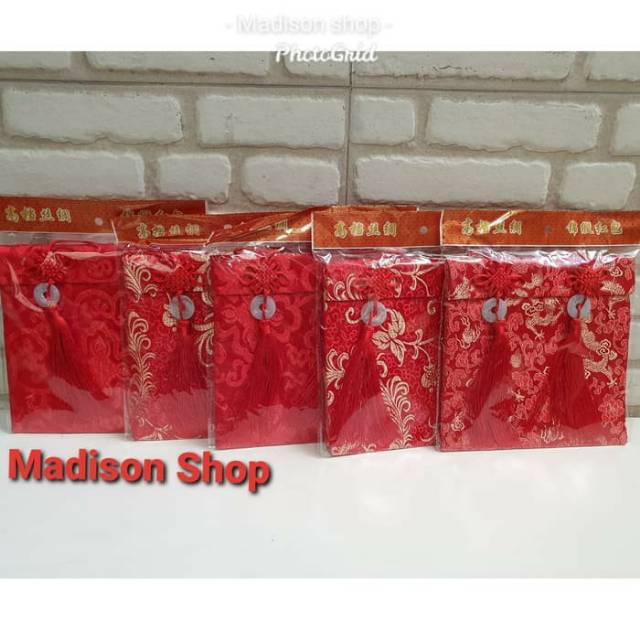 Dompet Kain Jumbo Angpao Jumbo Kain Giok Murah Amplop Kado Uang Imlek