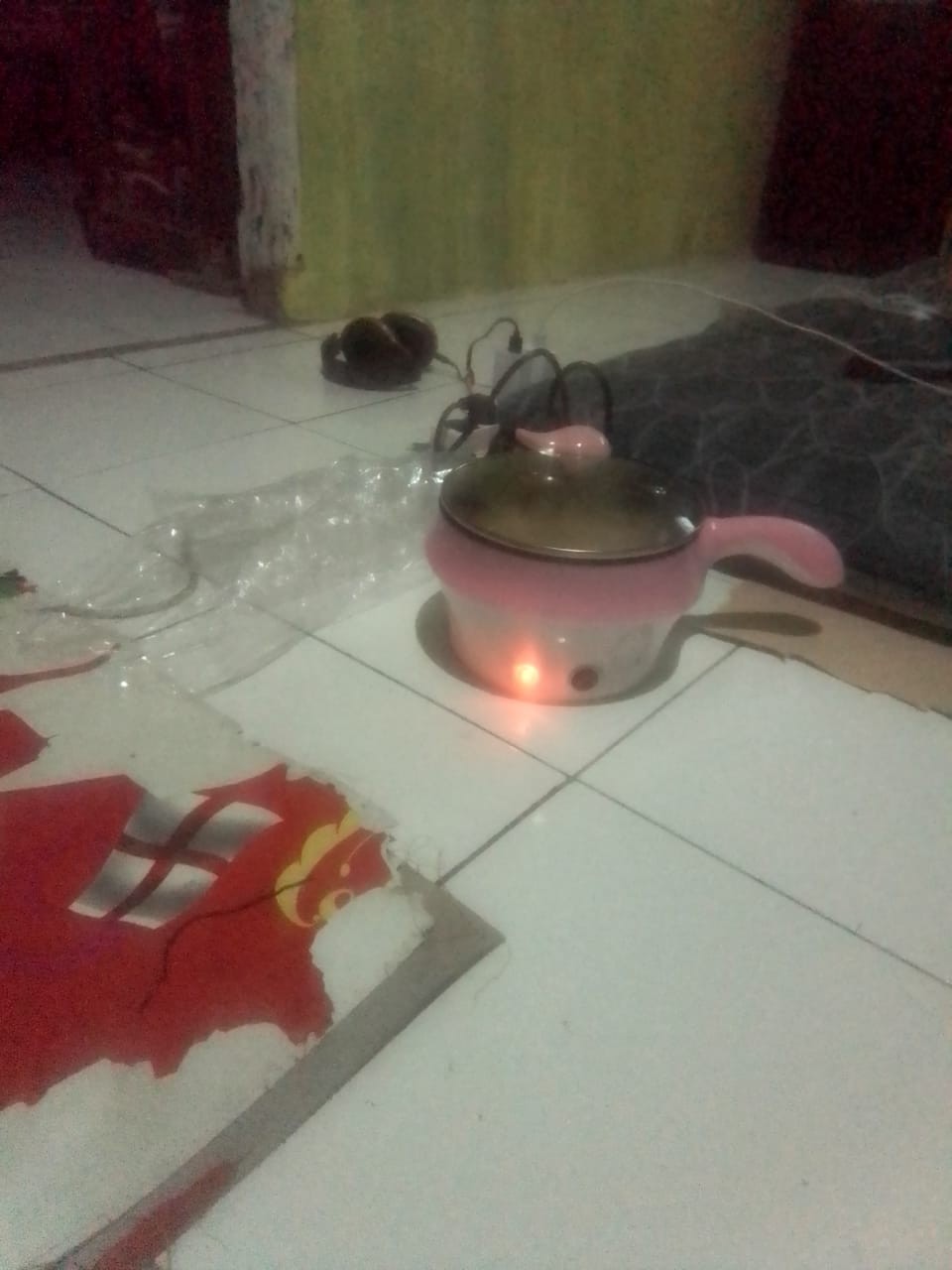 Pe8 Multifunctional Electric Fry Pan Panci Listrik Lapisan Keramik