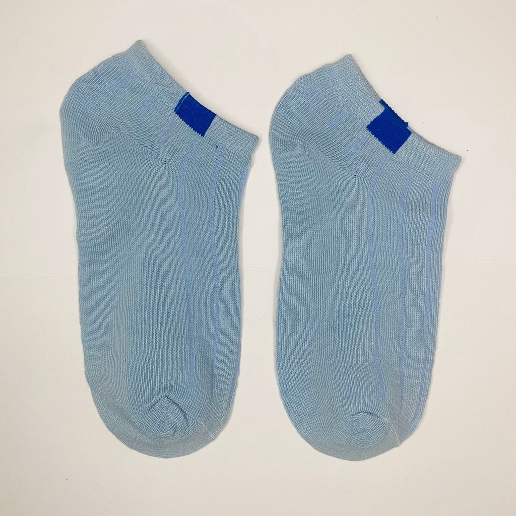 ✧YUKSHOPING✧ R103 Kaos Kaki Polos 6 Garis Unisex Fashion Wanita/Pria Kaos Kaki Import Murah Jakarta-POLOS BIRU MUDA