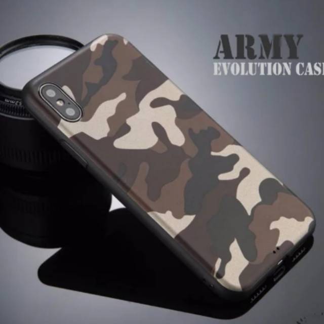 Vivo V7+ V7 plus Softcase Case Lentur  Case Army Motif Loreng