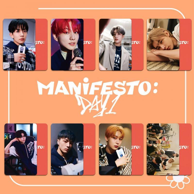 8pcs / Set Kartu Pos Album Kpop ENHYPEN MANIFESTO DAY 1 Ukuran Kecil