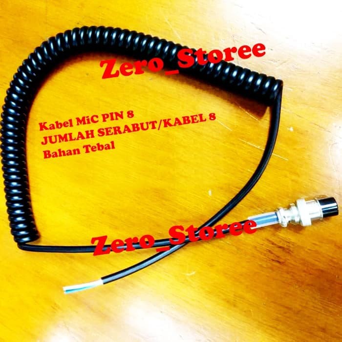 Kabel Mic Mig JACK Spiral PIN 8 Rig Alinco DR135 DR136 DR CS10 EMS-57 Kabel Alinco EMS57 MIK Icom EMS 57 135 DR 136 Microphone Mikrofon