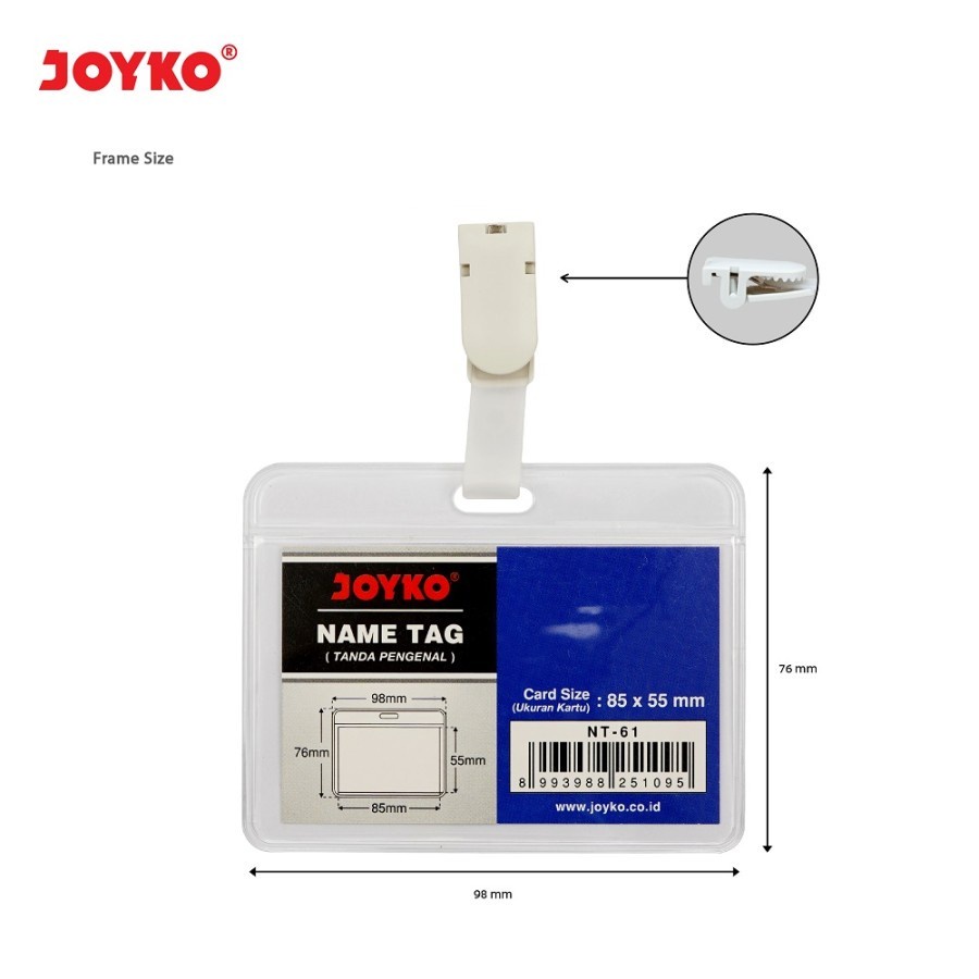 

Name Tag / Tanda Pengenal / Gantungan Kartu Nama Joyko NT-61