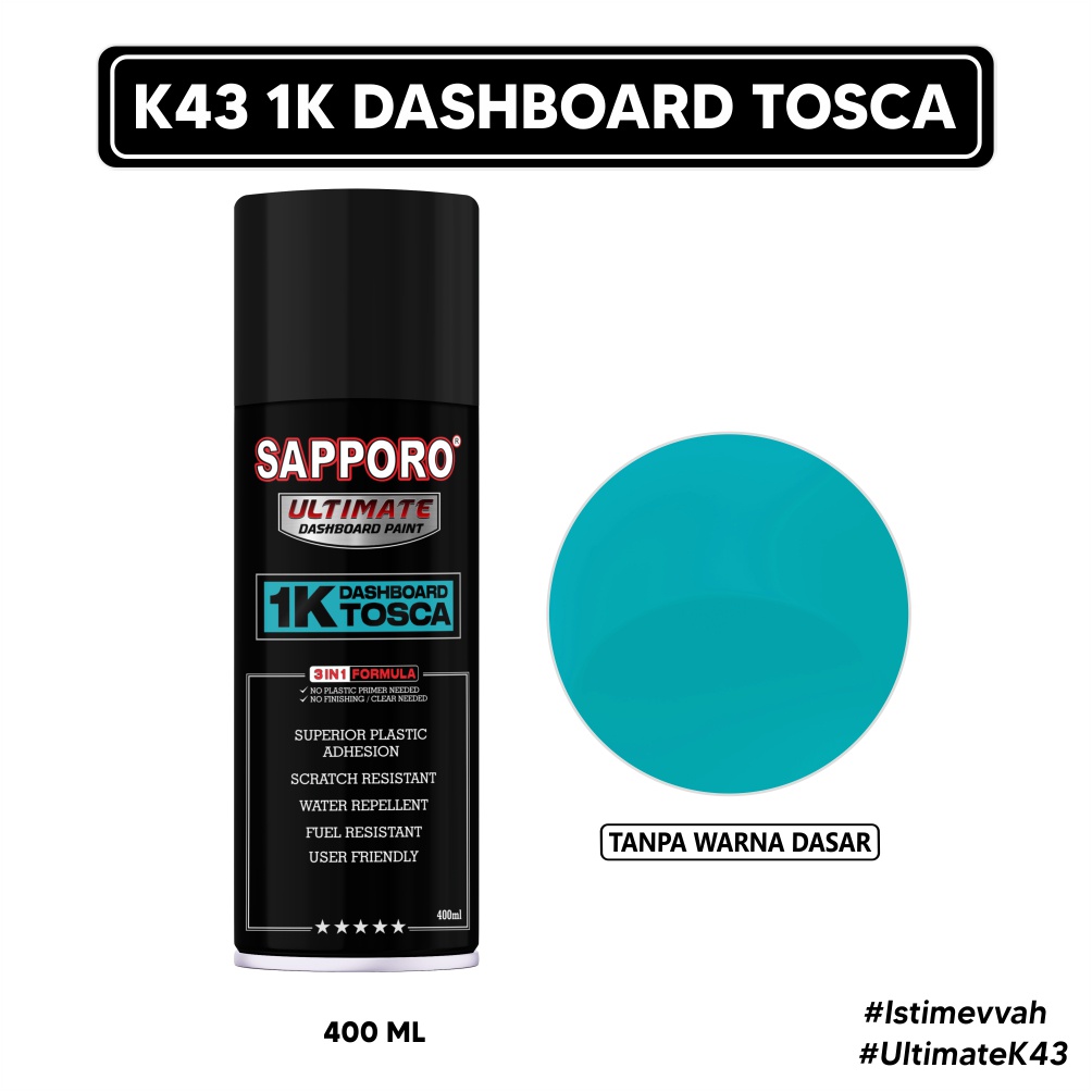 Sapporo Ultimate K43 1K Dashboard Tosca / Cat Spray Semprot Aerosol Terbaik