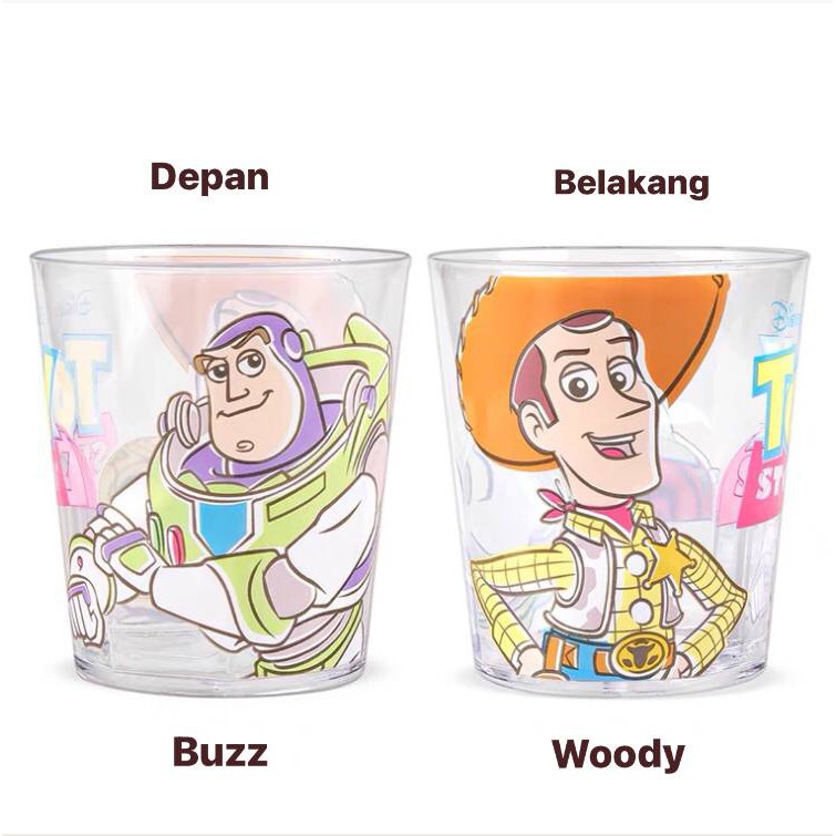 GELAS TSUM TSUM TOY STORY BUZZ WOODY MIKE SULLEY WINNIE THE POOH PIGLET RAPUNZEL ARIEL ALICE LOTSO ALIEN