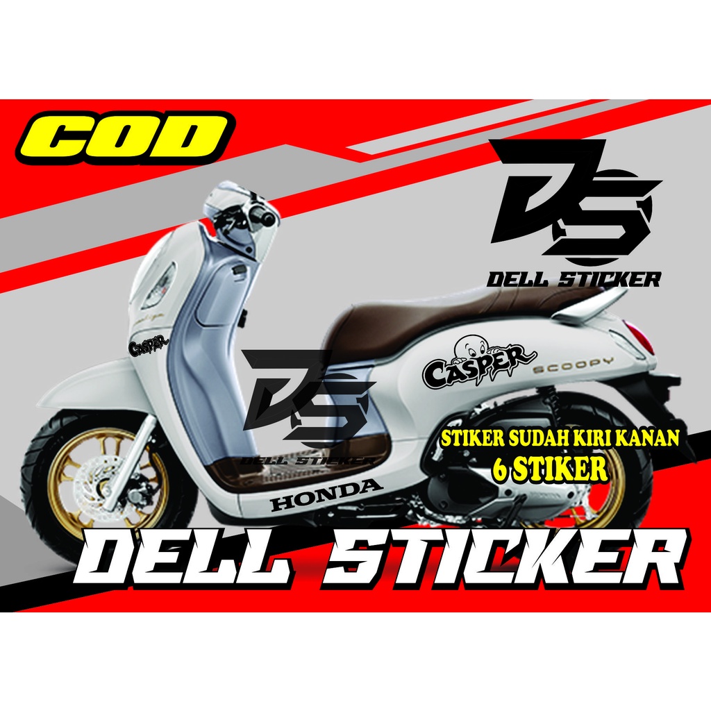 Stiker Scoopy CASPER / CUTTING STIKER SCOOPY / STIKER MOTOR SCOOPY / STIKER MOTOR VESPA / STIKER NMA