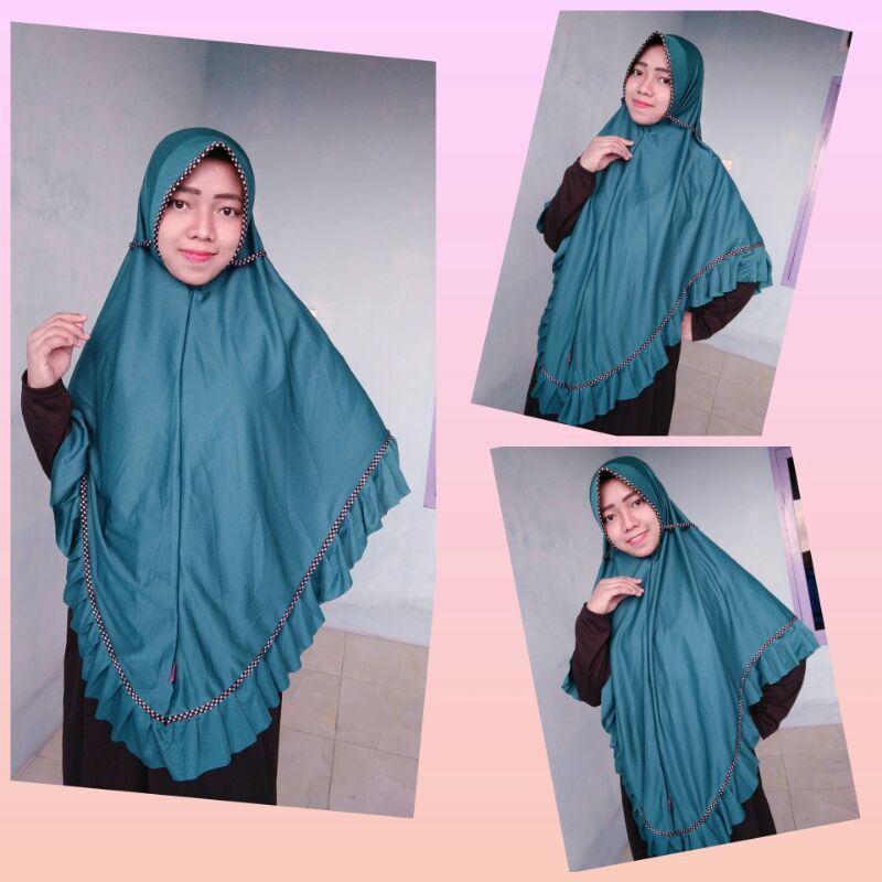 Jilbab Jumbo List Polka/Jilbab Jumbo Ori Aip Hijab