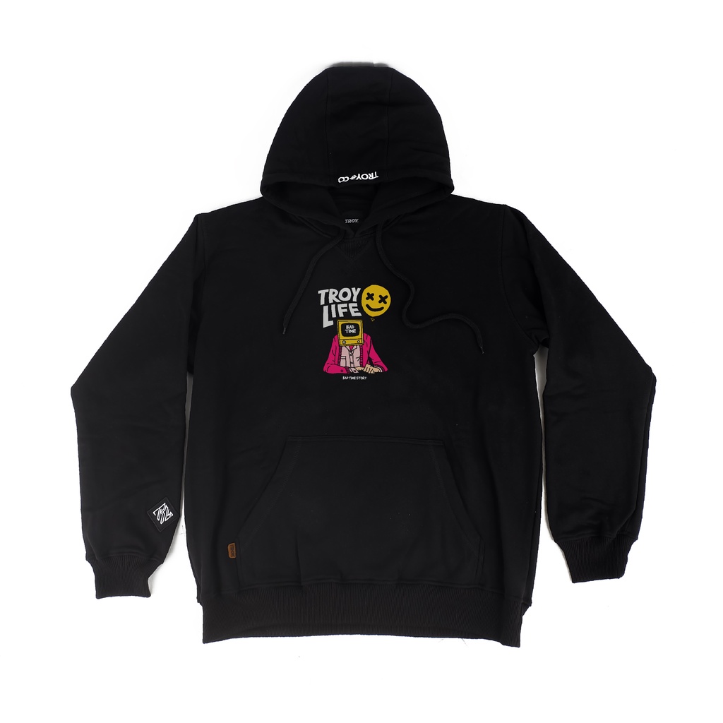 Troy Company Pullover Hoodie Hitam Jacket KH 261