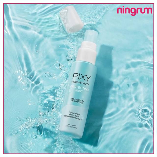 Ningrum - Pixy Aqua Beauty Protecting Mist Spray 60ml 100ml | Perawatan Pelembab Wajah Setting Spray 100% Ori Makeup Tahan Lama - 8027