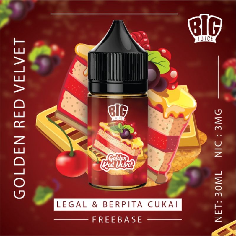 Big Juice mini murah Golden Red Velvet 3mg 30ml