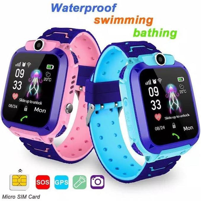 Dennos W33 WATERPROOF Kids Smart Watch Q12 Q12B Anak Jam Tangan - PINK