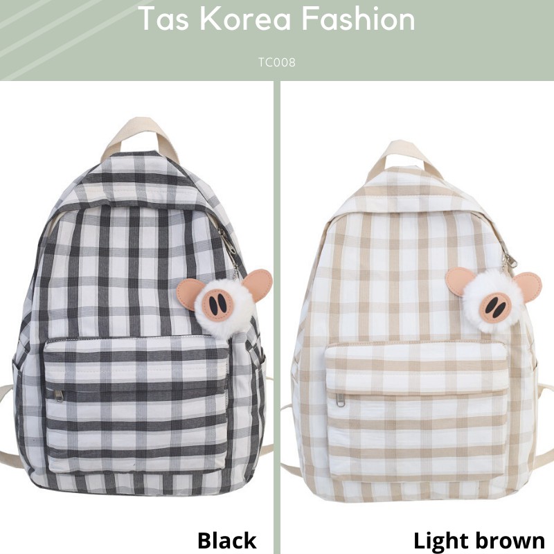 Tas backpack / ransel punggung wanita model korea bahan import stylish fashion bisa formal TC008