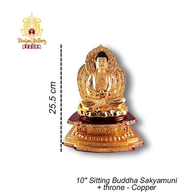 Rupang Patung Buddha Sakyamuni Se Cia Mo Ni Fo + Throne 10&quot;