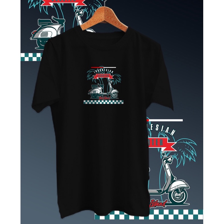 KAOS DISTRO PRIA COTTON COMBED 30S DEPAN /TSHIRT GAMBAR DIGITAL FULLPRINT INDONESIAN SCOOTER NECK/LENGAN PENDEK