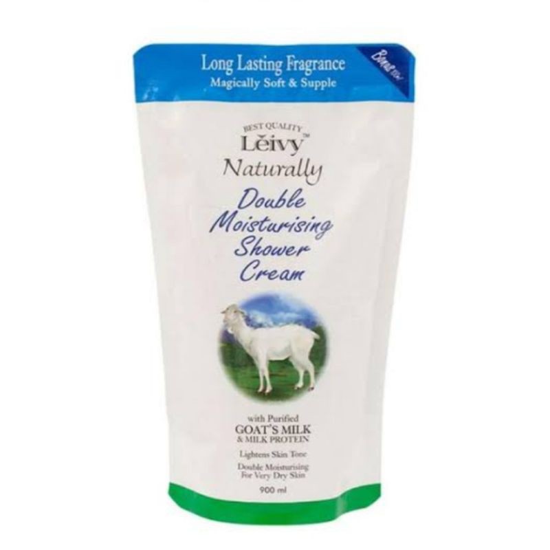 LEIVY SHOWER CREAM NATURALLY DOUBLE MOISTURIZING (REFILL 900ML)