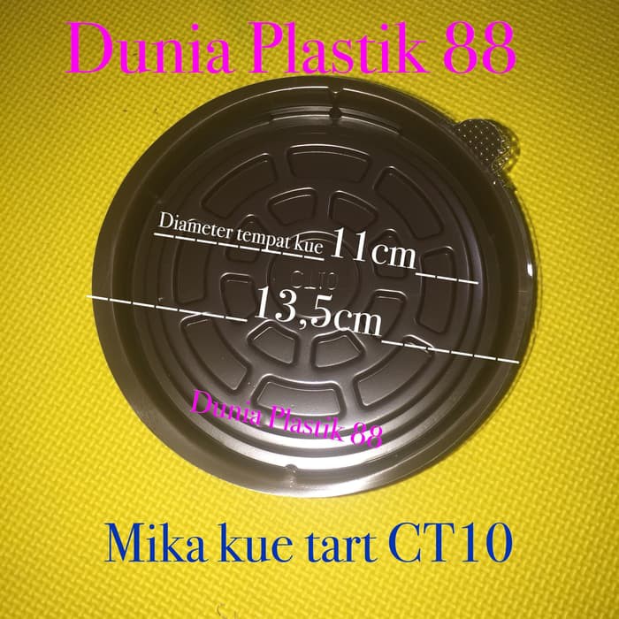 HRGA PC MIKA CT10 plastik tempat kue cake tart kecil mini bulat coklat DP